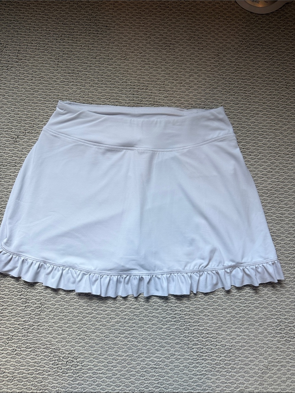 Women’s White Ruffle tennis/golf Skirt